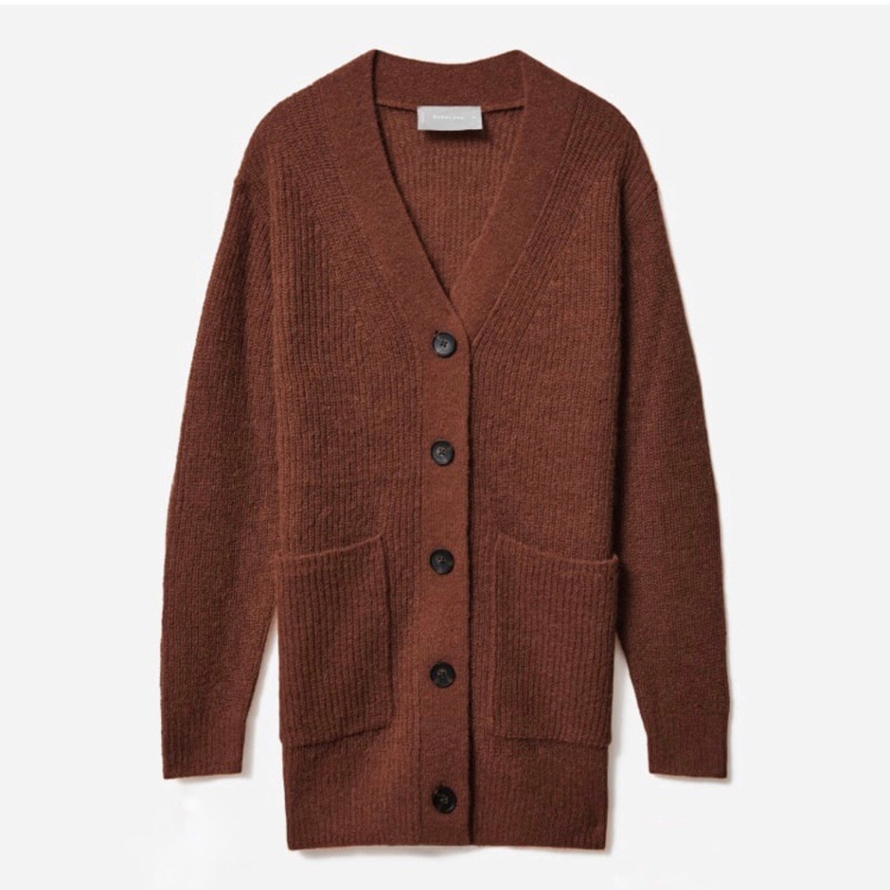 Everlane Oversized Alpaca Cardigan XXS Rosewood